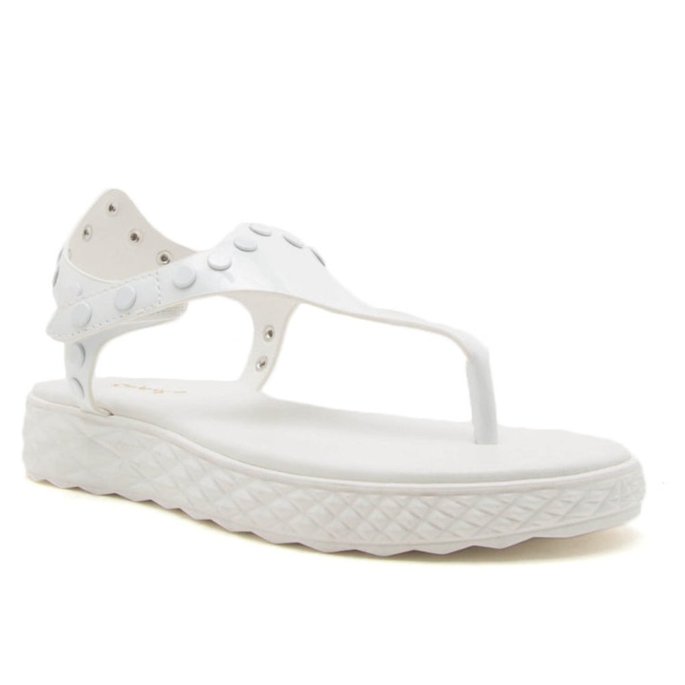 White Comfy Designer Sandals - Picture 1 of 1